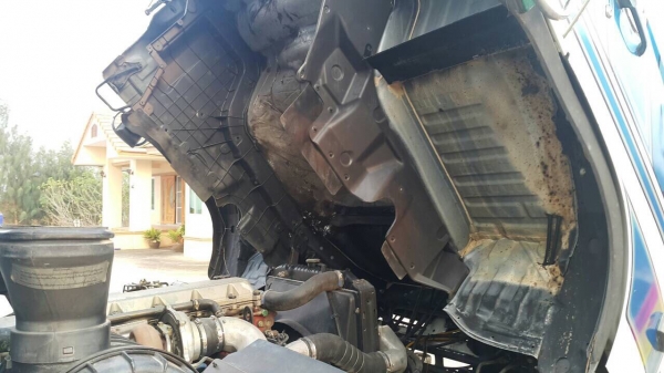 ขายบรรทุก ฮีโน่260  พ่วงดั้มเกษตร คอกเหล็ก