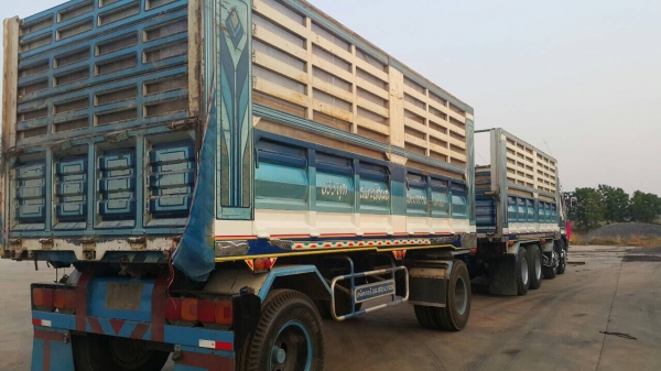 ขายบรรทุก ฮีโน่260  พ่วงดั้มเกษตร คอกเหล็ก