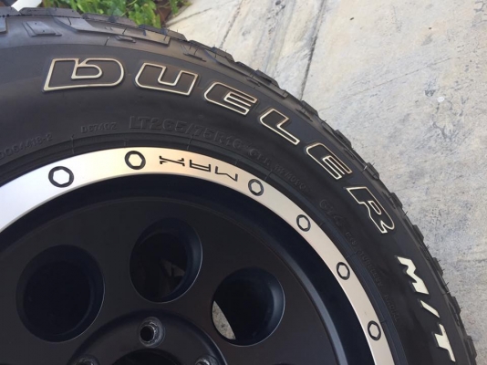 ขายล้อLenso Max1 16x9 off 0 พร้อมยางbridgestone MT 265/75/16 ดอกเต็ม สภาพใหม่