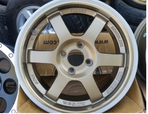 ขายล้อใหม่TE37 ขอบ15 4รู100 กว้าง7 ET35 ยางใหม่  4 ล้อ