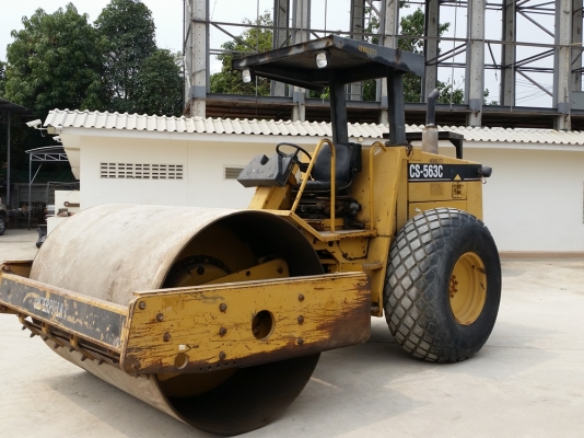 มาใหม่ !! ขายรถบดบดอัดสั่นสะเทือนตัวบดหน้าเรียบ CATERPILLAR CS-563C นำเข้าจากประเทศอเมริกาแท้ 100\% สภาพสวย ไม่