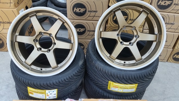 ขายล้อใหม่ TE37ขอบ18 9.5+10.5 ยาง255/45/18 ปี16  4 ล้อ