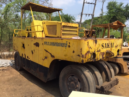 ขายด่วนรถบดล้อยาง9ล้อSAKAI TS7409 ตรวจเช็คพร้อมใช้งานทำสี เล่มทะเบียน