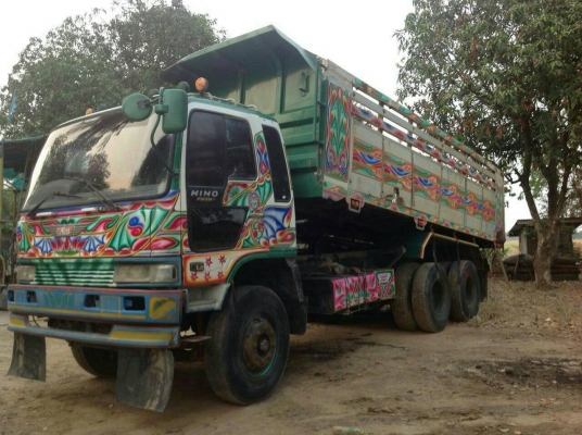 ขาย HINO 3M สองเพลาดั๊ม กระบะเนียม รถปี 40