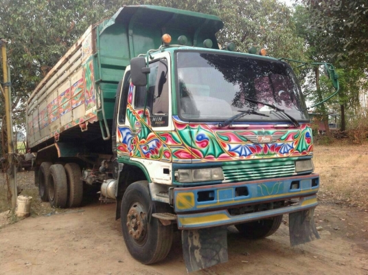 ขาย HINO 3M สองเพลาดั๊ม กระบะเนียม รถปี 40