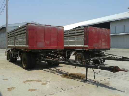 ขาย ลูกพ่วง 2 เพลา กระบะเหล็กดั๊มดิน ยาว 6.50 ม  ( มี 2 หาง )