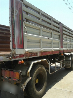 ขาย ลูกพ่วง 2 เพลา กระบะเหล็กดั๊มดิน ยาว 6.50 ม  ( มี 2 หาง )