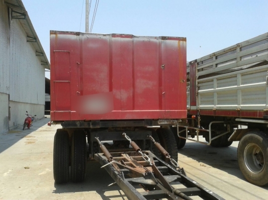 ขาย ลูกพ่วง 2 เพลา กระบะเหล็กดั๊มดิน ยาว 6.50 ม  ( มี 2 หาง )