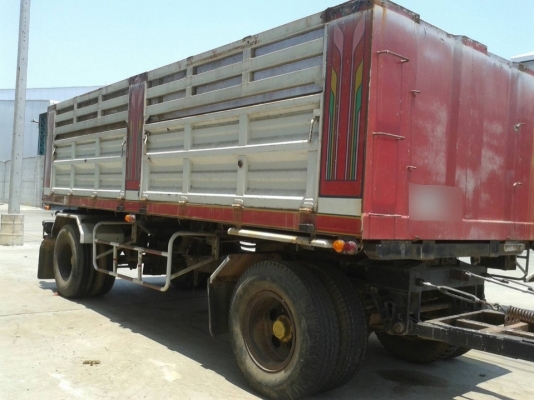 ขาย ลูกพ่วง 2 เพลา กระบะเหล็กดั๊มดิน ยาว 6.50 ม  ( มี 2 หาง )