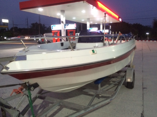 เรือใหม่ๆ18ฟุต วางเครื่องวิ่งได้เลย ขายถูก...+เทลเลอร์