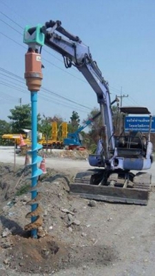 รถเจาะดิน HITACHI EX40 พิเศษแถมสว่านเจาะดิน พร้อมบุ้งกี๋