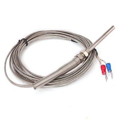 หัววัดอุณหภูมิ Thermocouple ชนิด K ขนาดแท่งโต 1 cm ความยาวหัววัด 10 cm.สายเคเบิลยาว: 3 เมตร  อุณหภูมิในการทำงาน -100 -700 ℃