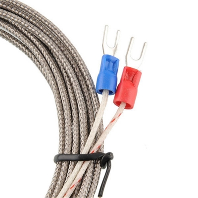 หัววัดอุณหภูมิ Thermocouple ชนิด K ขนาดแท่งโต 1 cm ความยาวหัววัด 10 cm.สายเคเบิลยาว: 3 เมตร  อุณหภูมิในการทำงาน -100 -700 ℃