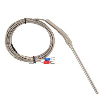 หัววัดอุณหภูมิ Thermocouple ชนิด K ขนาดแท่งโต 1 cm ความยาวหัววัด 10 cm.สายเคเบิลยาว: 3 เมตร  อุณหภูมิในการทำงาน -100 -700 ℃