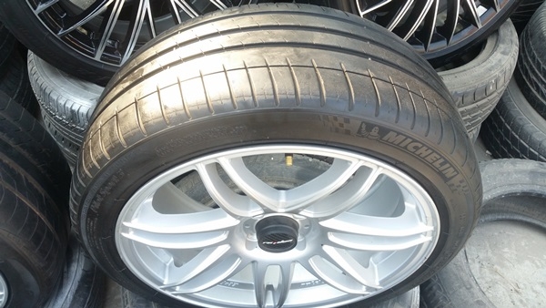 ขายล้อProject D Spec17 4รู100 พร้อมยาง 4 ล้อ ขายล้อProject D Spec17 4รู100 พร้อมยาง 4 ล้อ