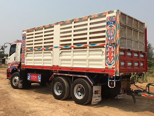 ขายรถพ่วง22ล้อ ISUZU DECA 360 ปลายปี 56 กระบะดั้มคอกสูง สภาพสวย เดิมๆครับ เครื่องดี คัสซีสวย รถภาคเหนือ