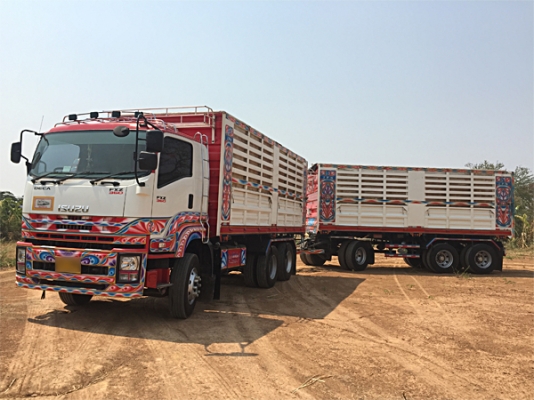 ขายรถพ่วง22ล้อ ISUZU DECA 360 ปลายปี 56 กระบะดั้มคอกสูง สภาพสวย เดิมๆครับ เครื่องดี คัสซีสวย รถภาคเหนือ