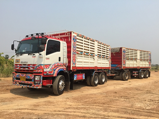 ขายรถพ่วง22ล้อ ISUZU DECA 360 ปลายปี 56 กระบะดั้มคอกสูง สภาพสวย เดิมๆครับ เครื่องดี คัสซีสวย รถภาคเหนือ