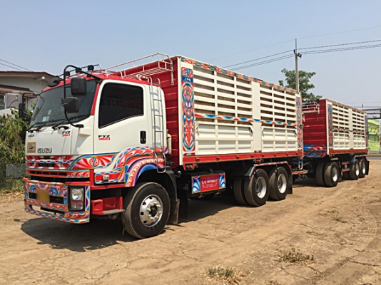 ขายรถพ่วง22ล้อ ISUZU DECA 360 ปลายปี 56 กระบะดั้มคอกสูง สภาพสวย เดิมๆครับ เครื่องดี คัสซีสวย รถภาคเหนือ