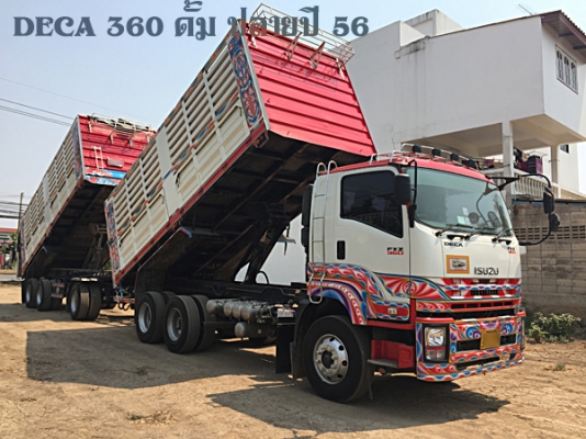 ขายรถพ่วง22ล้อ ISUZU DECA 360 ปลายปี 56 กระบะดั้มคอกสูง สภาพสวย เดิมๆครับ เครื่องดี คัสซีสวย รถภาคเหนือ