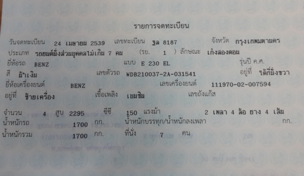 ขาย BENZ-W210-230E-ปี96 สภาพดีแน่นอนครับ