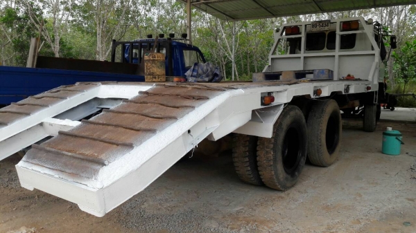 ขายรถบรรทุก 10 ล้อเทรลลอร์ HINO FM17 เครื่อง EH700 168 แรงม้า 2 เพลาสโลว์ดึง ราคา 650000