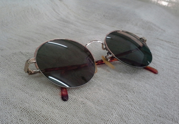 แว่นตาฮาล์ฟ ริมเลส 'หยดน้ำ จอห์น เลนนอน ทรงกลม'  CONTINENTAL made in England