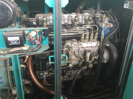 ขายเครื่องปั่นไฟ denyo new sound proof  25 kva + พร้อมล้อลาก