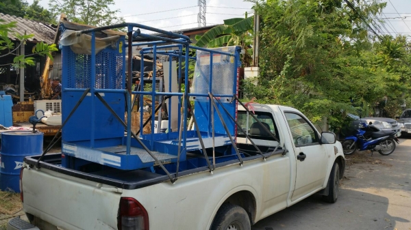 ขาย แมนลิฟท์ กระเช้า ยกของ ขึ้นลง สูง 4 เมตร ใช้แบตเตอรี่ 2 ลูก แบบเข็น ใช้งานง่าย พร้อมใช้