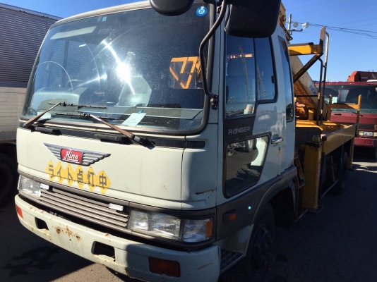 รถเครนสว่าน HINO เครื่อง HO7D เครน ACHI 706 มือสองสภาพดี พร้อมใช้งาน