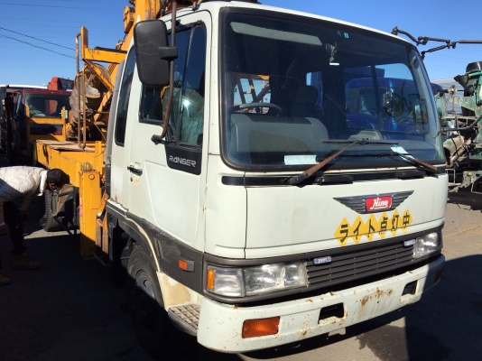 รถเครนสว่าน HINO เครื่อง HO7D เครน ACHI 706 มือสองสภาพดี พร้อมใช้งาน