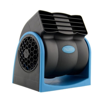 Huxin พัดลมติดรถยนต์ 12V รุ่น HX-T301 (Black/Blue)