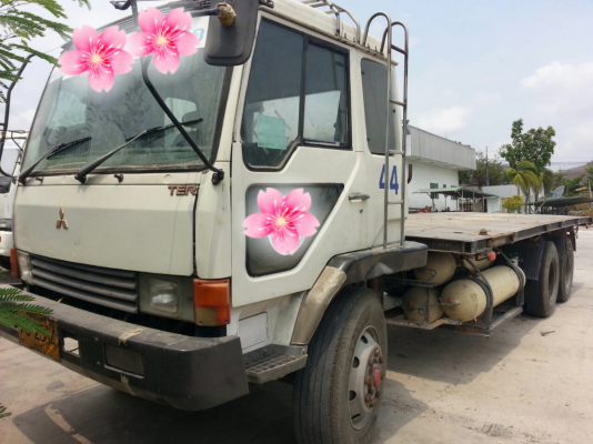 ขายรถบรรทุก 10 ล้อพื้นเรียบ 2 เพลา MITSUBISHI FN528 เครื่อง 6D16 6D17 เครื่องฮุนได ติดแก๊ส ราคา 470000