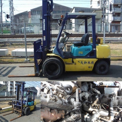ขาย ฟอล์คลิฟต์ 2.5 ตัน KOMATSU FD25HW-12  รถนอกนำเข้าจากญี่ปุ่น ดีเซล เสา 4 เมตร งาฮิ้ง