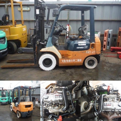 ขาย ฟอล์คลิฟต์ 1.5 ตัน TOYOTA 7FD15 รถเก่านำเข้าจากญี่ปุ่น ดีเซล เกียร์ออโต้