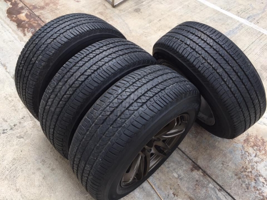 ขายล้อMR II ขอบ18 หน้า8.5หลัง9.5 ยางBridgestone 265/60/18 ดอกเต็ม