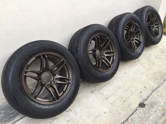 ขายล้อMR II ขอบ18 หน้า8.5หลัง9.5 ยางBridgestone 265/60/18 ดอกเต็ม