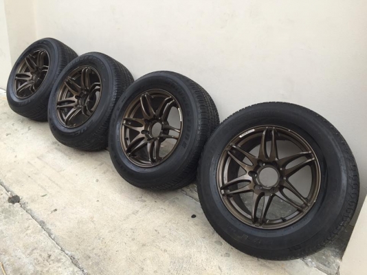 ขายล้อMR II ขอบ18 หน้า8.5หลัง9.5 ยางBridgestone 265/60/18 ดอกเต็ม