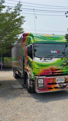 ขายรถบรรทุกหกล้อ ISUZU FTR เครื่อง 240 แรง ปี 56 กระบะคาร์โก้ยาว 6.30 เมตร อู่เปี๊ยกบ้านโป่ง ยางเต็ม ภายในสวย ไมล์ 116,xxx