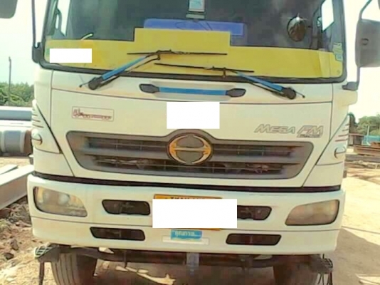 10ล้อหัวลาก HINO 320ปี49 +หางพื้นเรียบ3เพลายาว12เมตรอู่พนัสปี57