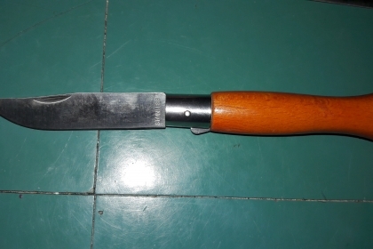 ขายมีดพับด้ามไม้ใบมีดสแตนเลส ยาวรวมด้าม7.5" ใบมีด3"