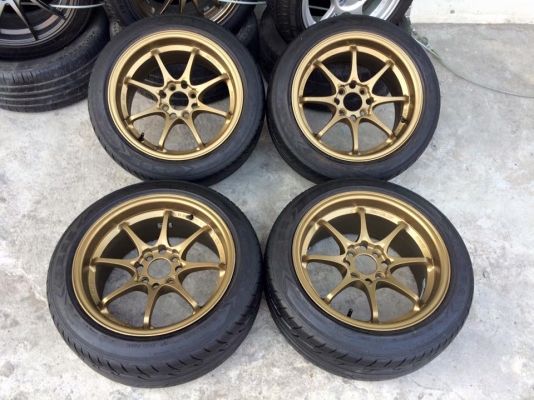 (มือ2)ce28ขอบ15"4รู100กว้าง8"ออฟ28 ยาง195/50/15ปี14 #ขายยกชุด4ล้อ 9,500.฿