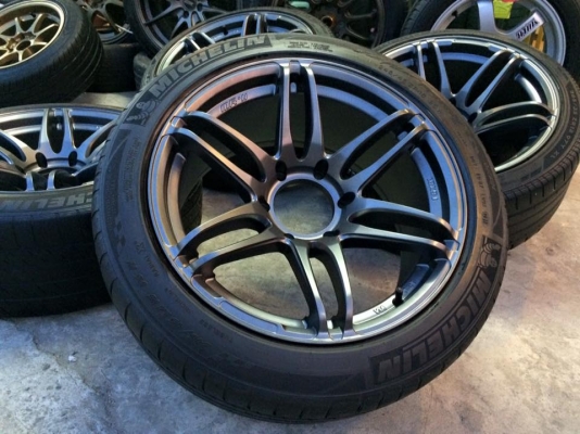 (มือ2กระบะซิ่ง)ลายMR2(สีเทากัล) ขอบ18"6รู น9"/ล10" พร้อมยาง น245/ล265 ปี11&amp;13 #ขายยกชุด4ล้อ 11,500.฿