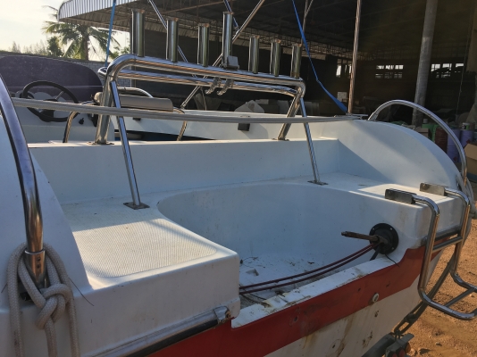 สำราญมารีน ขายเรือไฟเบอร์18ฟุต ไม่รวมเทลเลอร์