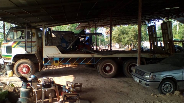 **490,000 บ.ต่อรอง/// 10ล้อเทเลอร์2เพลา ISUZU JCM-205 แรง ท้ายลาดมีหางพับไฮดรอลิก ขน-ย้าย รถเกี่ยวข้าว/แบคโฮPC120 เครื่อง/เกียร์/ช่วงล่างใหญ่ พาวเวอร์ ทริฟฟี่ ครบ พร้อมใช้งาน เล่มฯ ครบ ภาษี3ปี ตามสภาพ **ขาย เทเลอร์2เพลา 10ล้อ ISUZU JCM -250HP ท้ายลาด ขนแบ