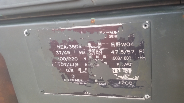 ขายเครื่องปั่นไฟ 45kvaเชทนอก NIPPON 45 KVA