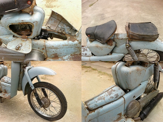 ขายเฟรมรถโบราณทรงแปลก aermacchi zeffiro 150 รถอิตาลี่ ปี 195x มีรูปครับ