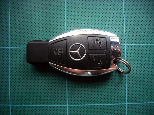 กุญแจรีโมท BENZ  แท้ น้ำเต้า 3 ปุ่ม ขอบโครเมี่ยม