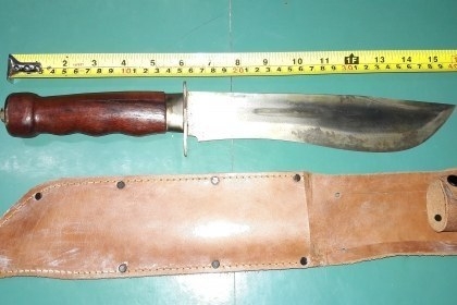 ขายมีดเดินป่าทหารพรานใหม่เก่าเก็บยุคสงครามเวียดนามงานเก่าๆ