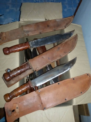 ขายมีดเดินป่าทหารพรานใหม่เก่าเก็บยุคสงครามเวียดนามงานเก่าๆ